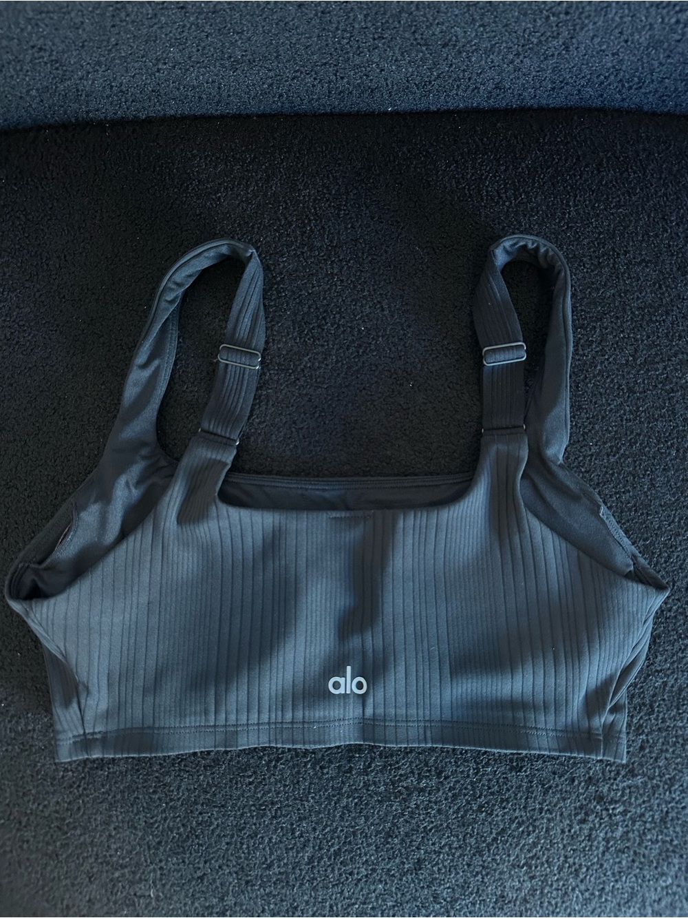 Alo Ribbed Sports Bra - Picture 2 of 3